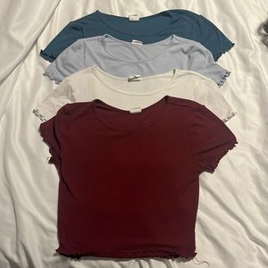 Pacsun Ruffled Baby Doll Tees Bundle